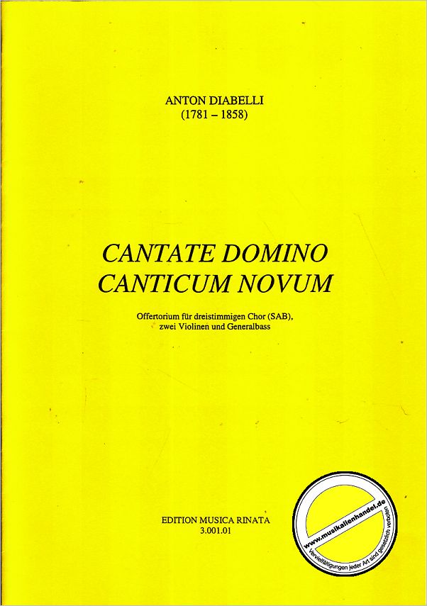 Titelbild für RINATA 3001-02 - CANTATE DOMINO CANTICUM NOVUM