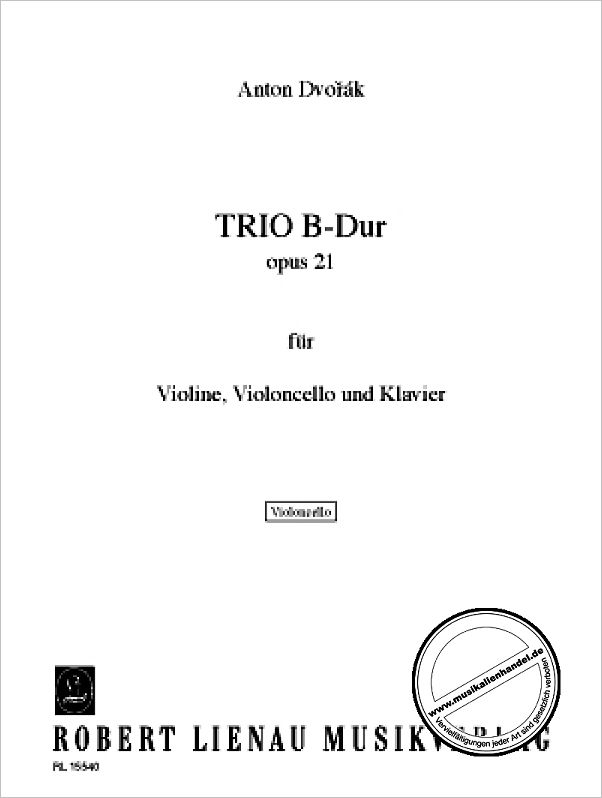 Titelbild für RL 15540 - TRIO B-DUR OP 21