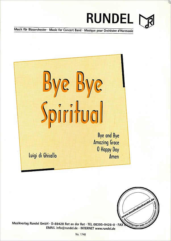 Titelbild für RUNDEL 1748 - BYE BYE SPIRITUAL