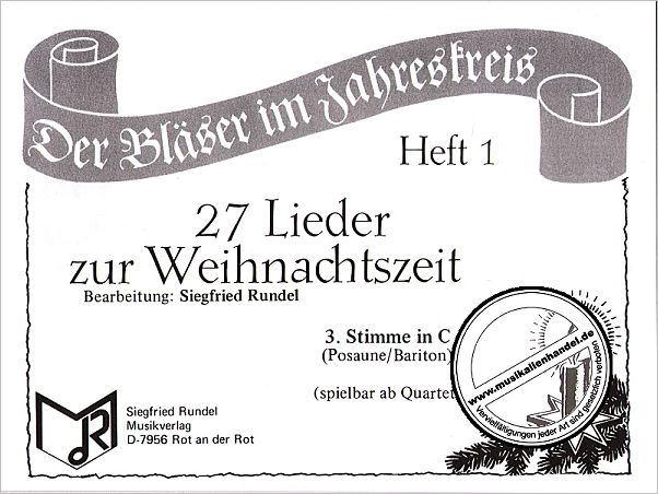 Titelbild für RUNDEL 0405-3C - 27 LIEDER ZUR WEIHNACHTSZEIT 1