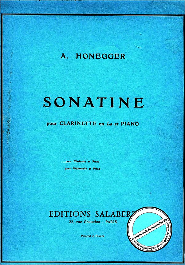 Titelbild für SALABERT 11514X - SONATINE