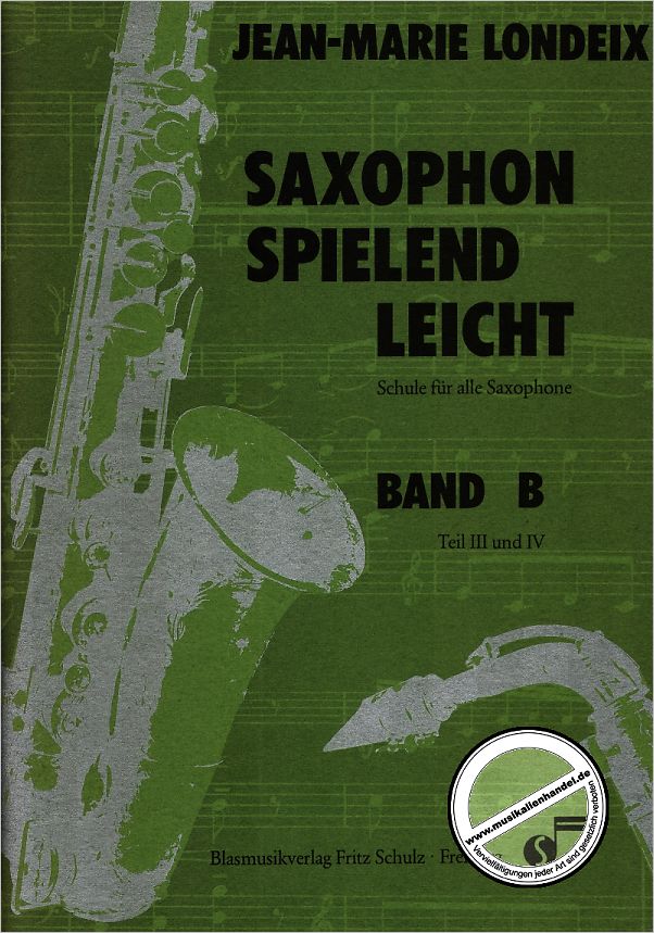 Titelbild für SCHULZ 848 - SAXOPHON SPIELEND LEICHT B