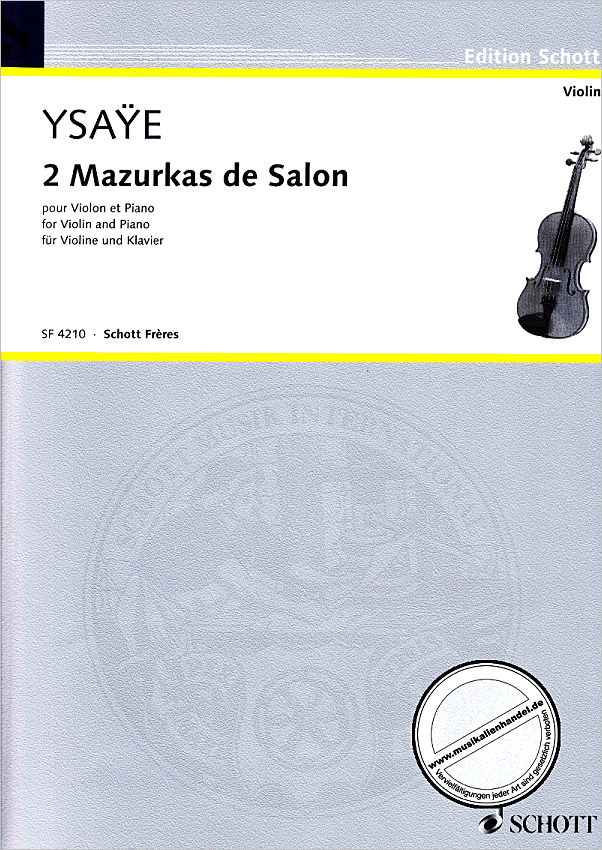 Titelbild für SF 4210 - 2 MAZURKAS DE SALON