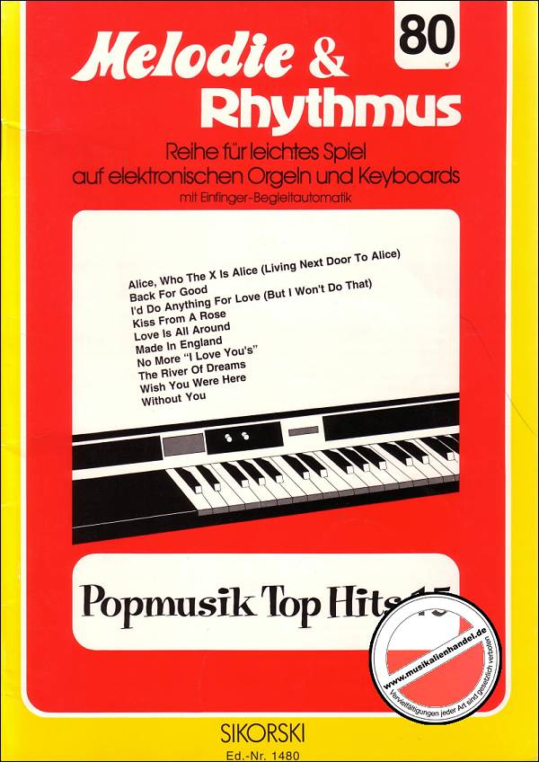 Titelbild für SIK 1480 - POPMUSIK TOP HITS 15