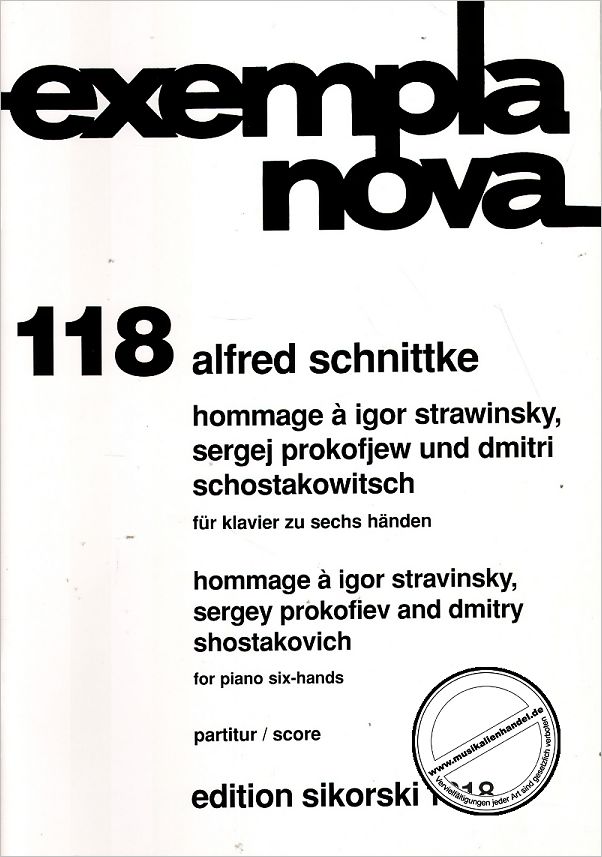 Titelbild für SIK 1818 - HOMMAGE A IGOR STRAWINSKY - PROKOFIEFF - SCHOSTAKOWITSCH