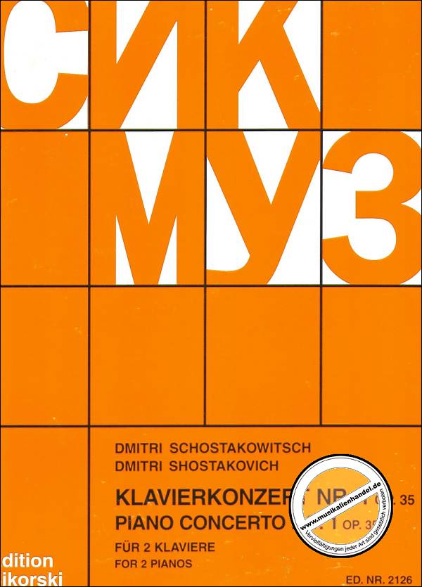 Titelbild für SIK 2126 - KONZERT 1 C-MOLL OP 35 - KLAV O