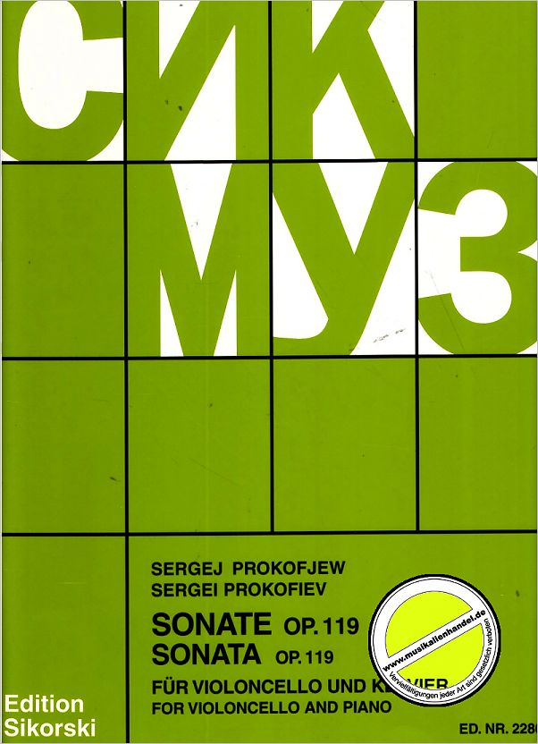 Titelbild für SIK 2286 - SONATE C-DUR OP 119