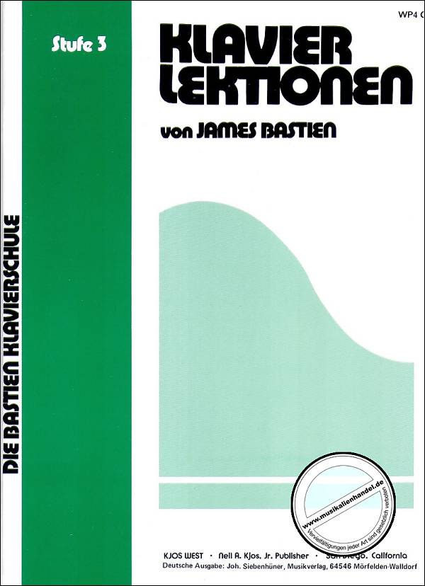 Titelbild für SIEB 20903 - KLAVIER LEKTIONEN 3