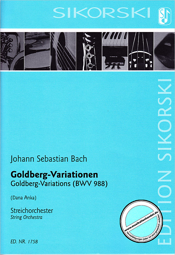 Titelbild für SIK 1758 - GOLDBERG VARIATIONEN BWV 988