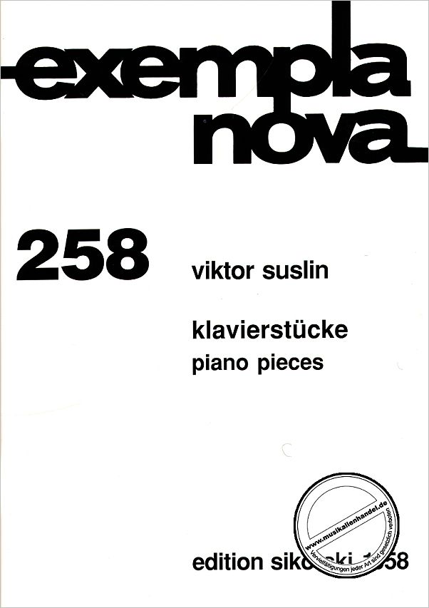 Titelbild für SIK 1958 - KLAVIERSTUECKE