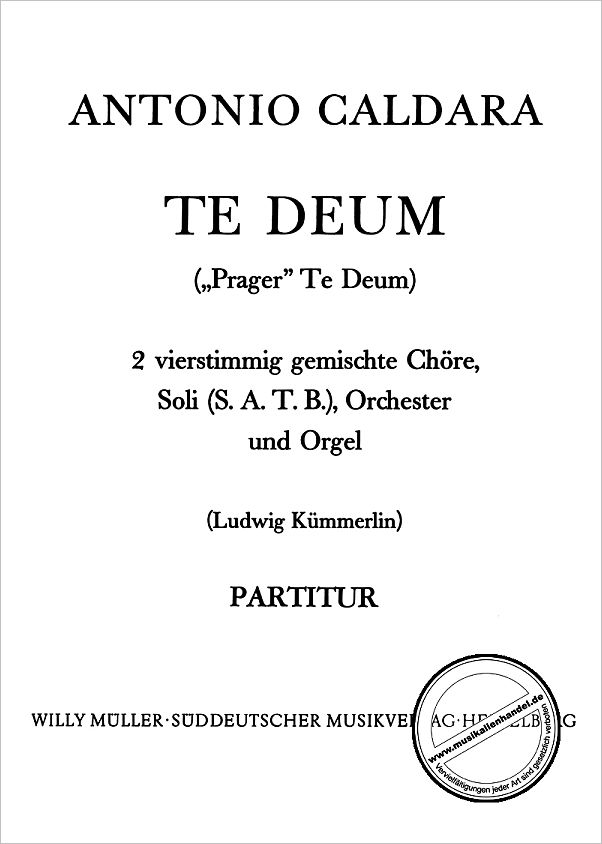 Titelbild für SM 2601 - TE DEUM (PRAGER TE DEUM)