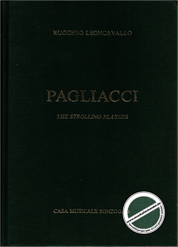 Titelbild für SONZOGNO 654 - I PAGLIACCI (BAJAZZO) - THE STROLLING PLAYERS