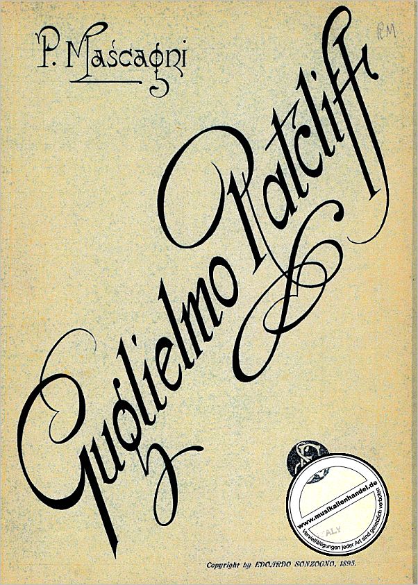 Titelbild für SONZOGNO 880 - GUGLIELMO RATCLIFF
