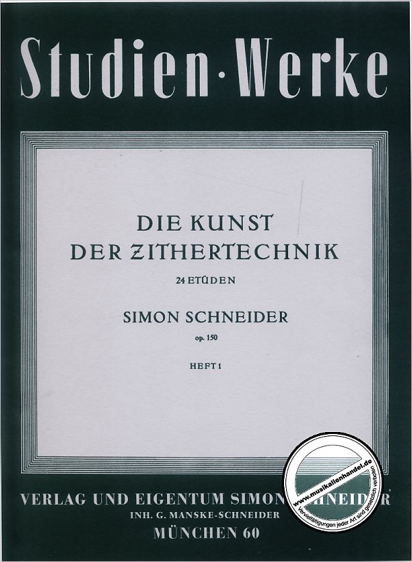 Titelbild für SSM 56 - KUNST DER ZITHERTECHNIK 1 OP 150 1-12