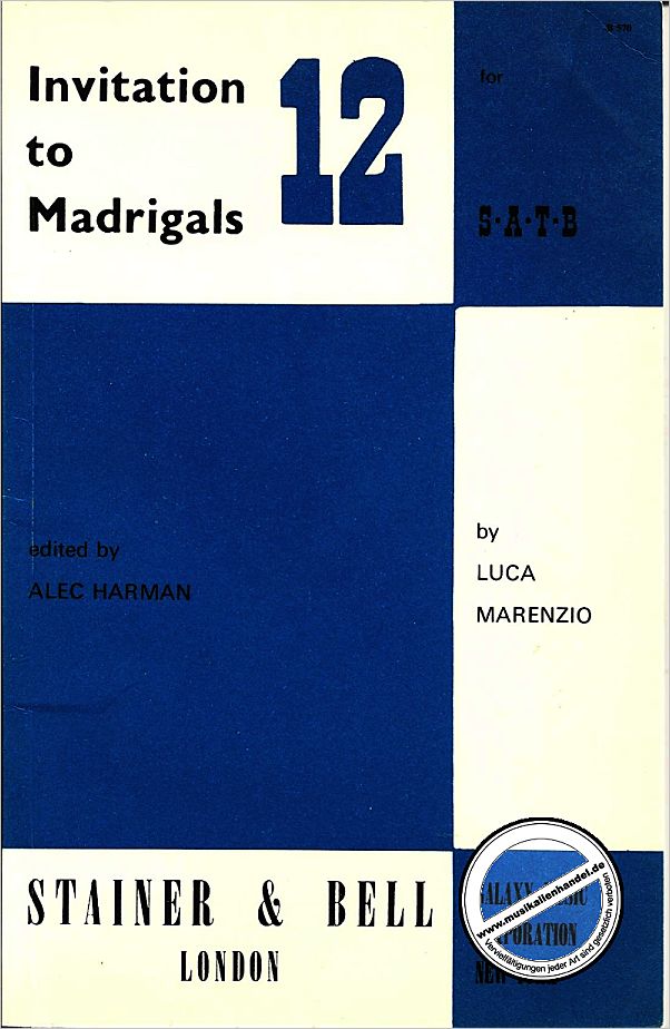Titelbild für STAINER -B570 - INVITATION TO MADRIGALS 12