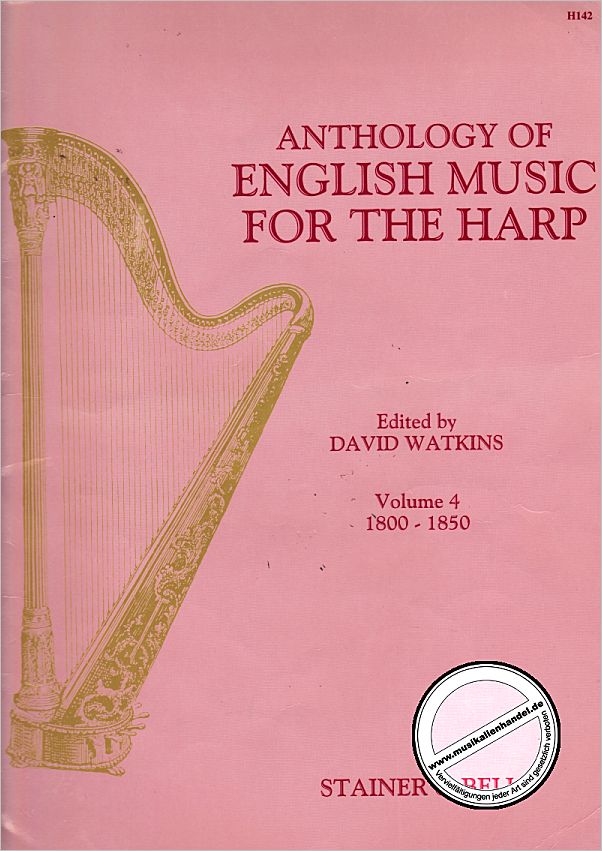 Titelbild für STAINER -H142 - ANTHOLOGY OF ENGLISH MUSIC FOR THE HARP VOL 4