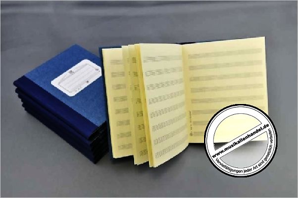 Titelbild für STAR 16A-6 - NOTENBUCH OKTAV FORMAT QUER 27X17 HANDGEBUNDEN
