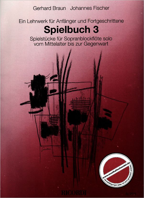 Titelbild für SY 2616 - SPIELBUCH 3 - EIN LEHRWERK FUER ANFAENGER + FORGESCHRITTENE