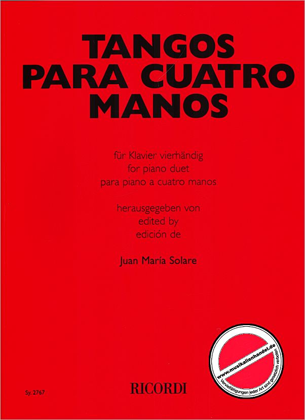 Titelbild für SY 2767 - TANGOS PARA CUATRO MANOS