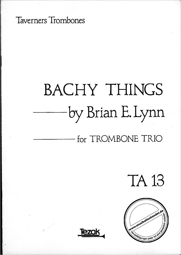 Titelbild für TA 13 - BACHY THINGS