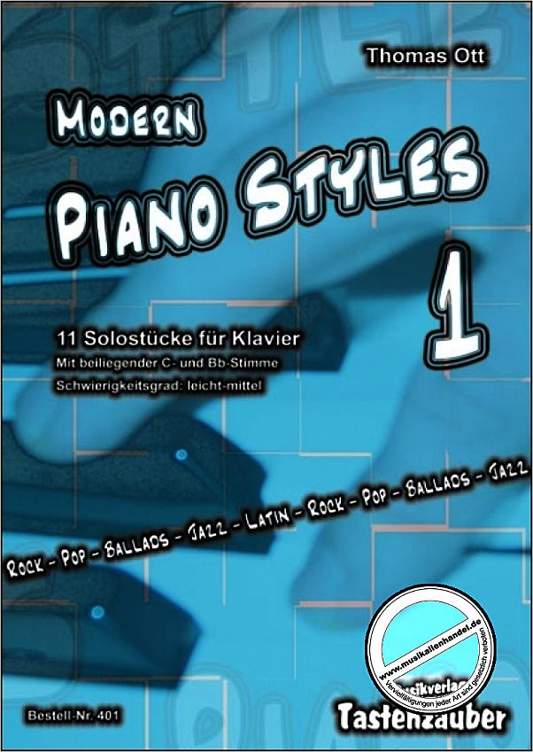 Titelbild für TAST 401 - MODERN PIANO STYLES 1
