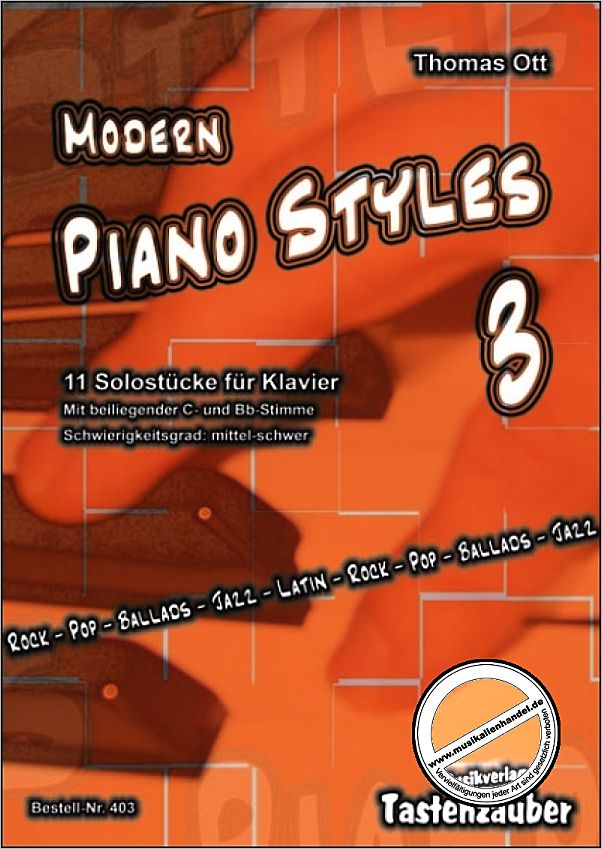 Titelbild für TAST 403 - MODERN PIANO STYLES 3