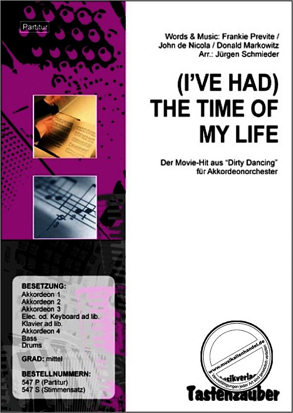 Titelbild für TAST 547-P - THE TIME OF MY LIFE (DIRTY DANC