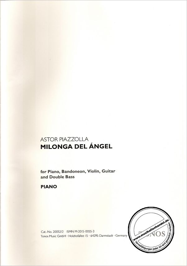 Titelbild für TONOS 20052-2 - MILONGA DEL ANGEL