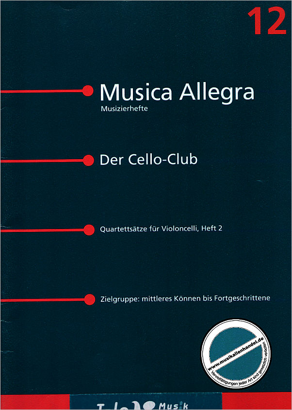 Titelbild für TRIO -MA012 - CELLO CLUB - QUARTETTSAETZE 2