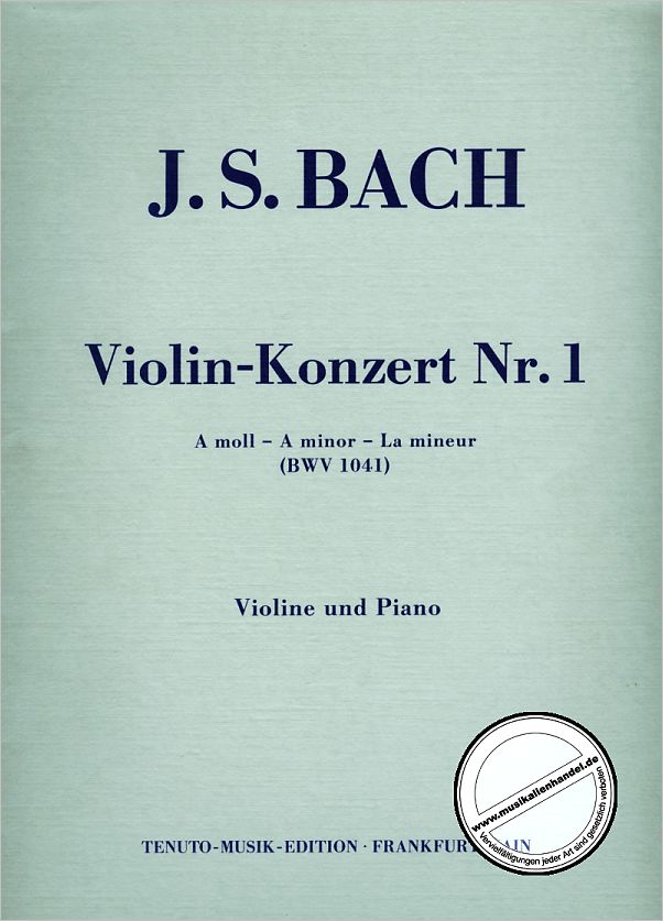 Titelbild für TTO 4 - KONZERT 1 A-MOLL BWV 1041 - VL