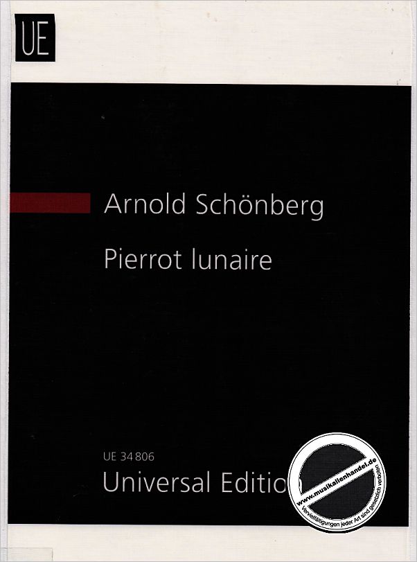 Titelbild für UE 34806 - PIERROT LUNAIRE OP 21