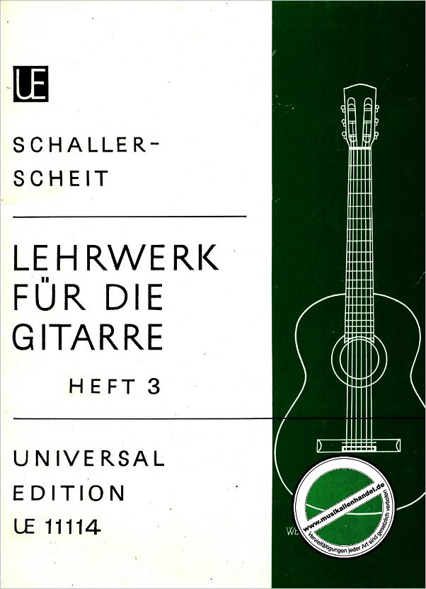 Titelbild für UE 11114 - LEHRWERK FUER GITARRE 3