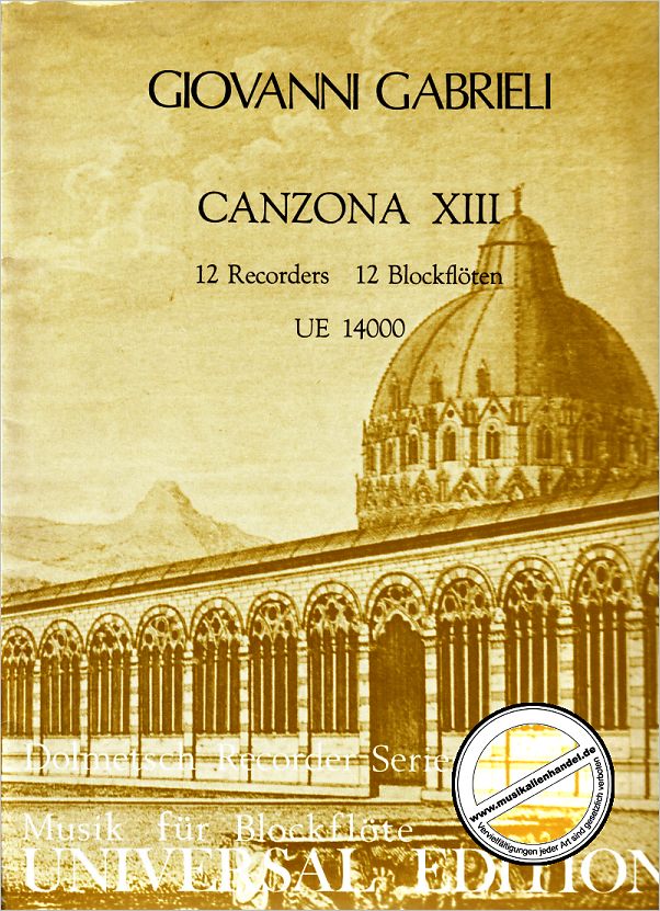 Titelbild für UE 14000 - CANZONA 13