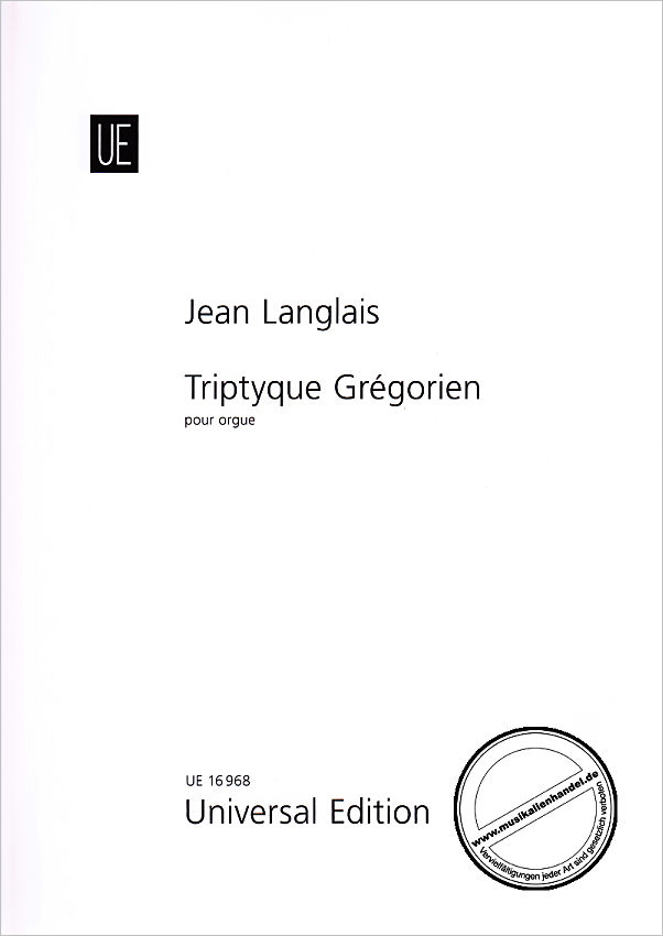 Titelbild für UE 16968 - TRIPTYQUE GREGORIEN