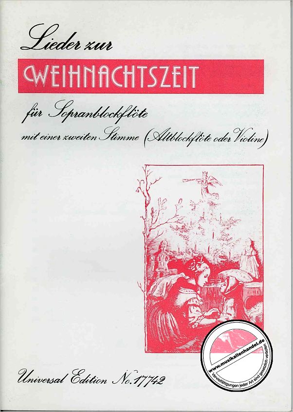 Titelbild für UE 17742 - LIEDER ZUR WEIHNACHTSZEIT