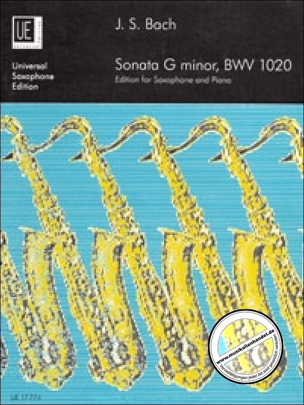 Titelbild für UE 17774 - SONATE G-MOLL BWV 1020