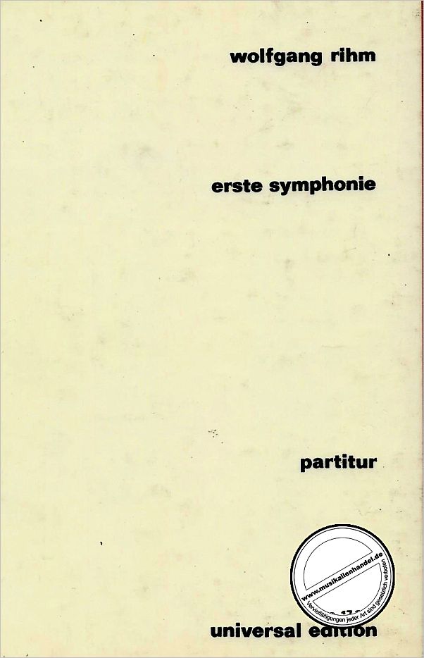Titelbild für UE 17832 - SINFONIE 1 OP 3 (1969)