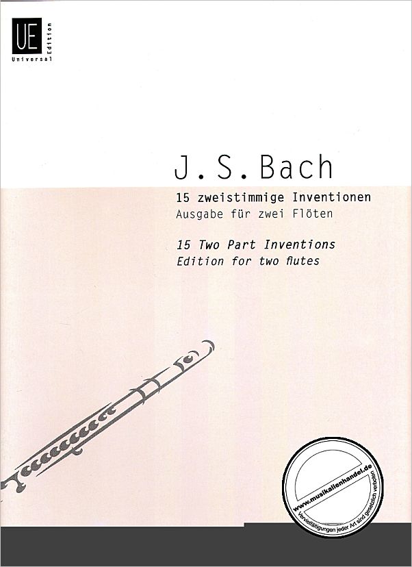 Titelbild für UE 18030 - 15 ZWEISTIMMIGE INVENTIONEN BWV 772-786