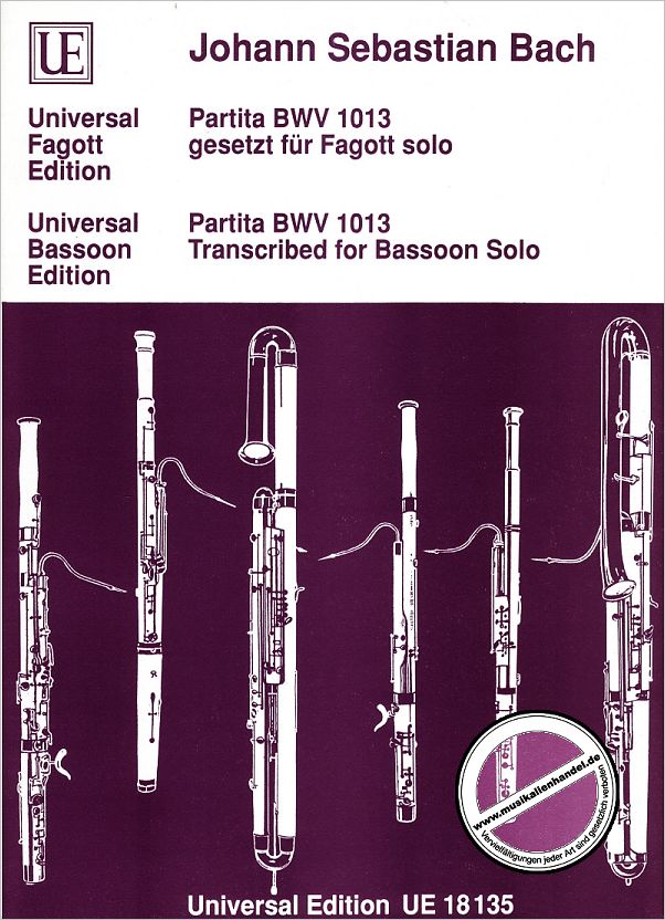 Titelbild für UE 18135 - PARTITA BWV 1013