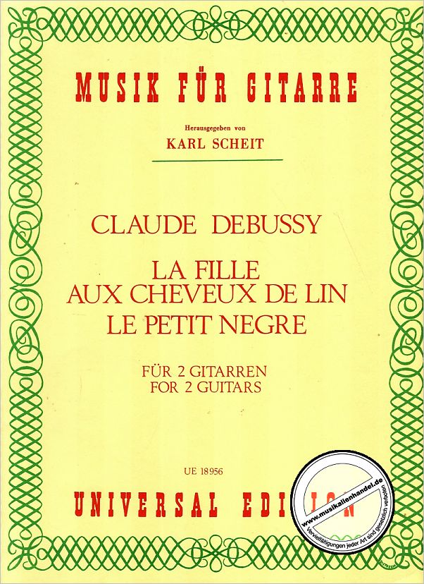 Titelbild für UE 18956 - LA FILLE AUX CHEVEUX DE LIN (PRELUDES 1 NR 8)