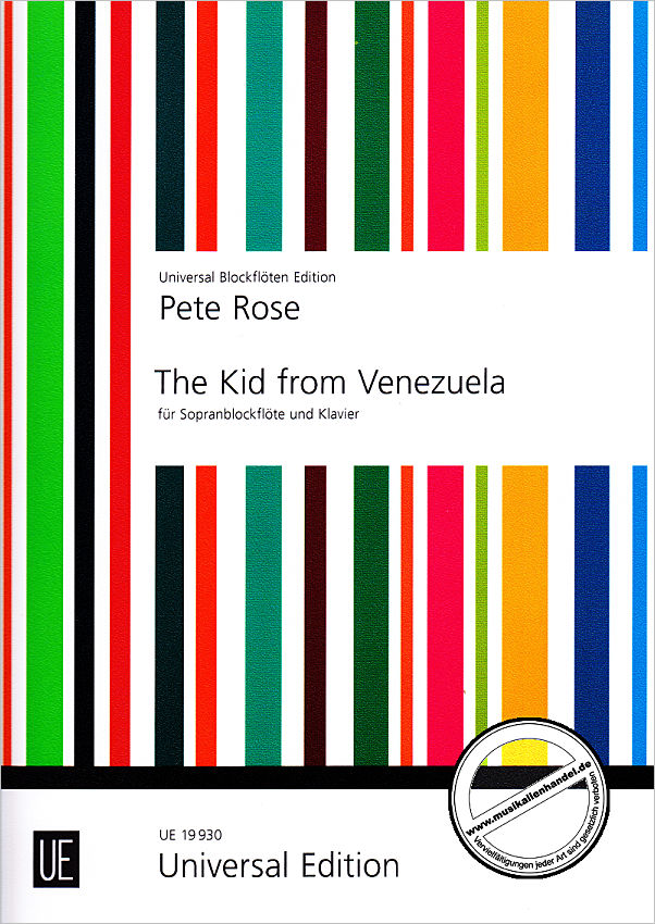 Titelbild für UE 19930 - THE KID FROM VENEZUELA JAZZ RECORDER
