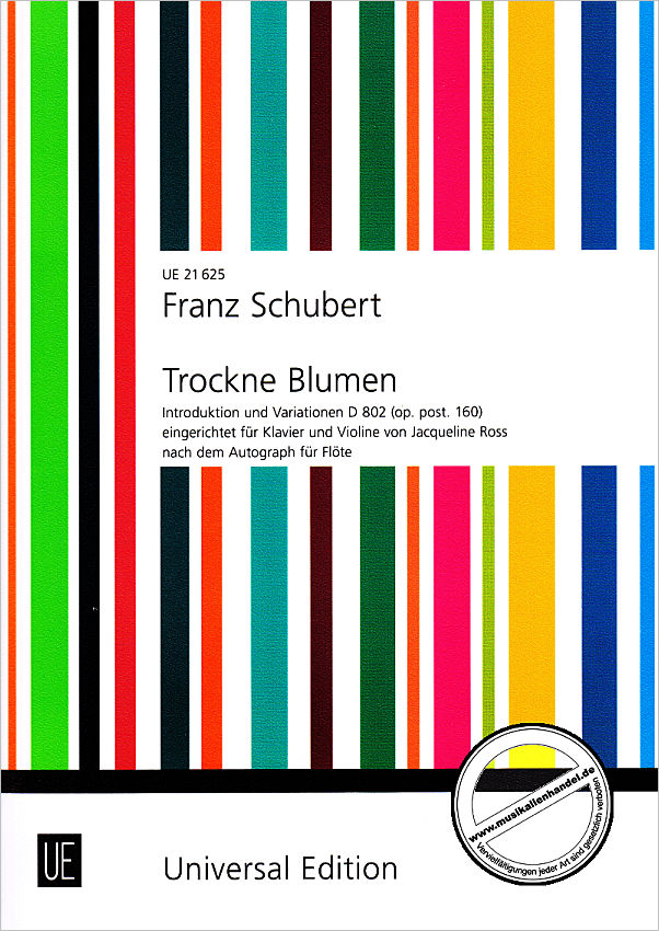 Titelbild für UE 21625 - TROCKNE BLUMEN - THEMA + VARIATIONEN D 802
