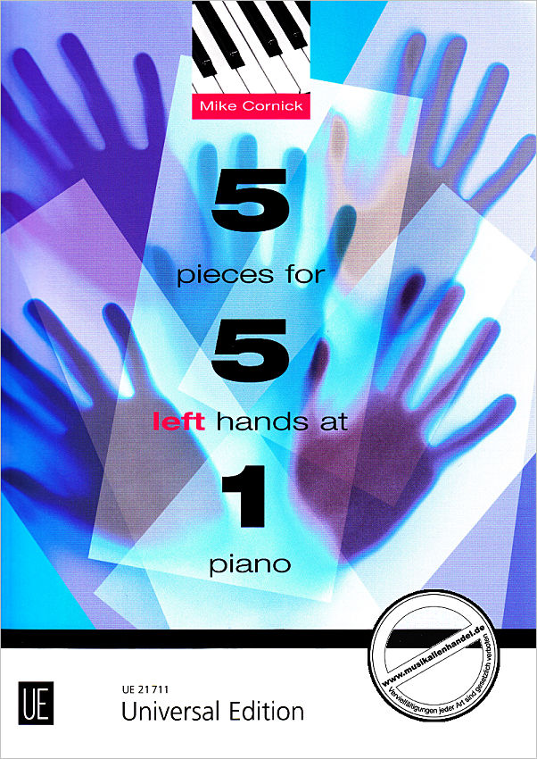 Titelbild für UE 21711 - 5 PIECES FOR 5 LEFT HANDS AT 1 PIANO