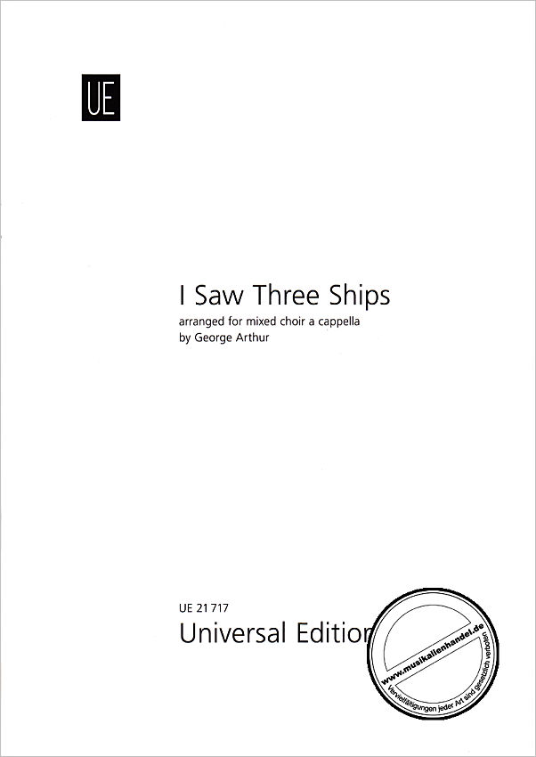 Titelbild für UE 21717 - I SAW THREE SHIPS