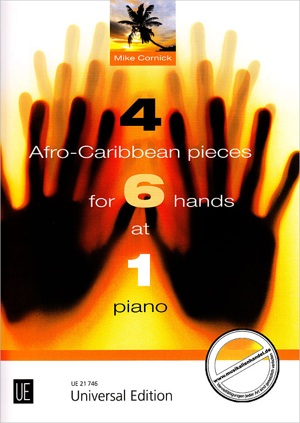 Titelbild für UE 21746 - 4 Afro caribbean pieces for 6 hands at 1 piano