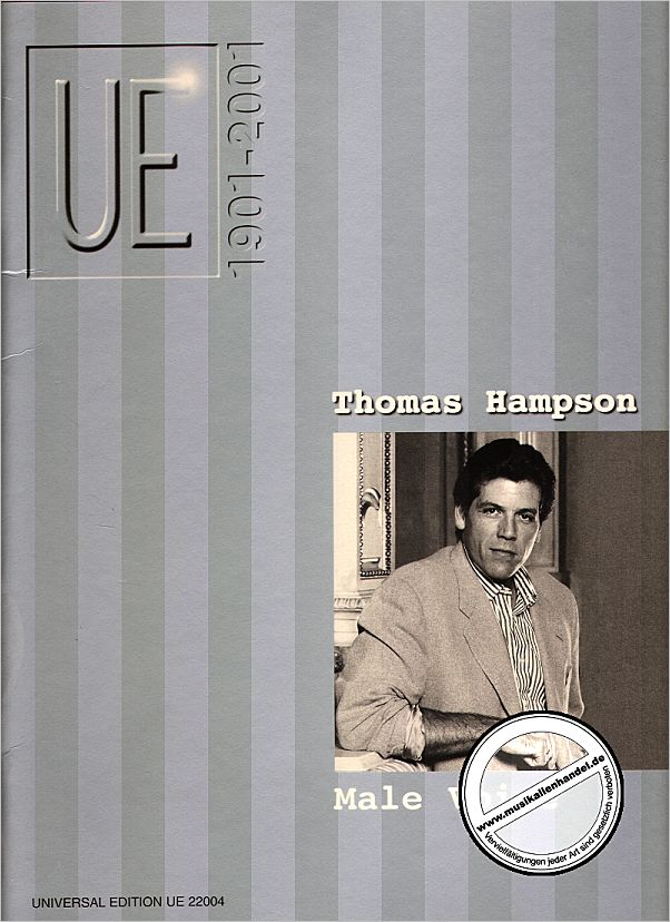 Titelbild für UE 22004 - THOMAS HAMPSON - MALE VOICE