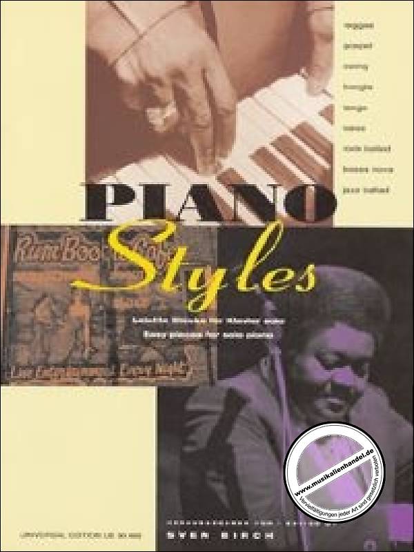 Titelbild für UE 30466 - PIANO STYLES