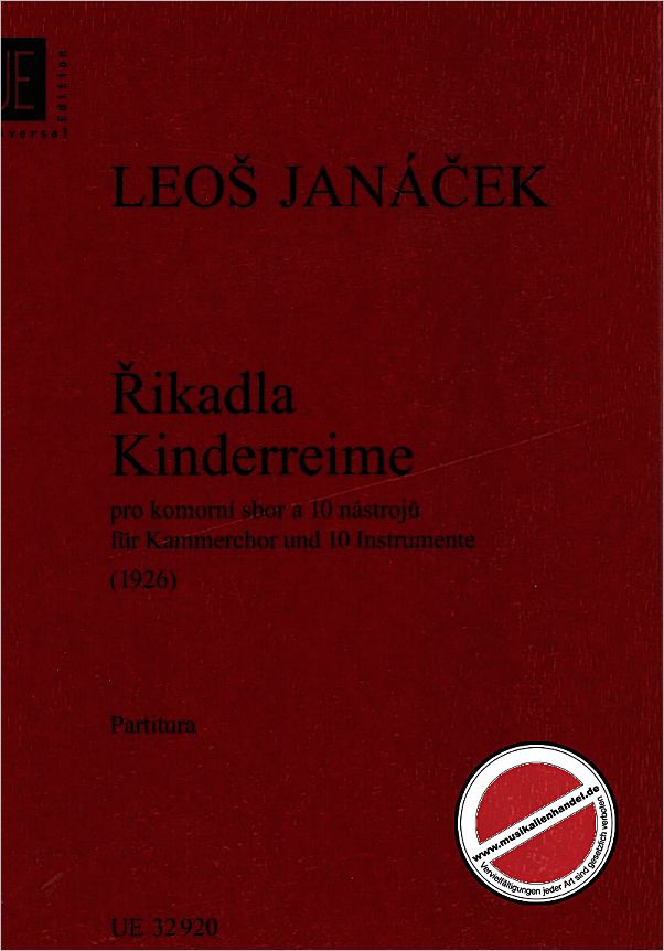 Titelbild für UE 32920 - RIKADLA (KINDERREIME) (1926)
