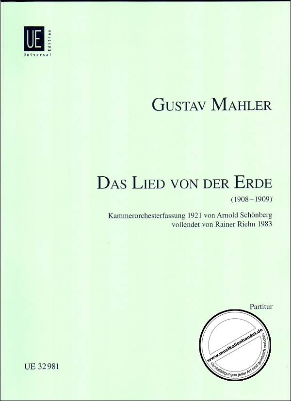 Titelbild für UE 32981 - DAS LIED VON DER ERDE