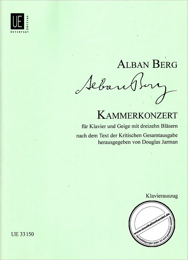 Titelbild für UE 33150 - KAMMERKONZERT - 13 BL VL KLAV